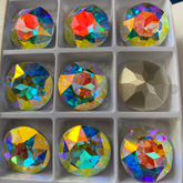 Forma de flor de piedra preciosa de aguamarina vidrio de alta calidad vidrios puntiagudos de fantasía